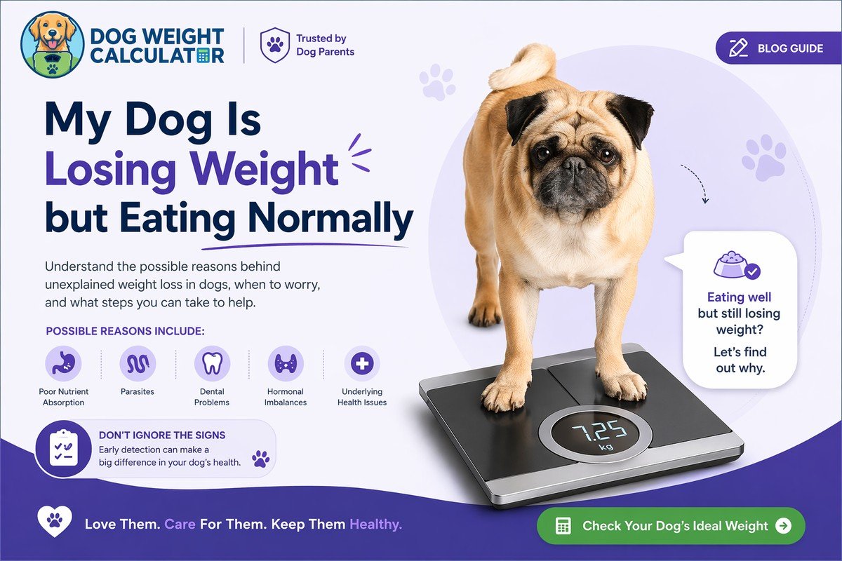 Dog losing weight but eating normally article hero image