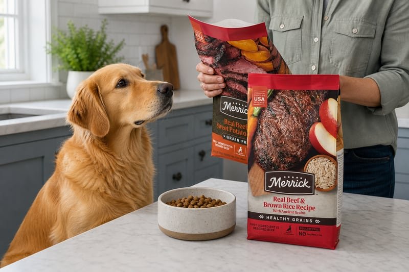 Merrick dog food review article preview