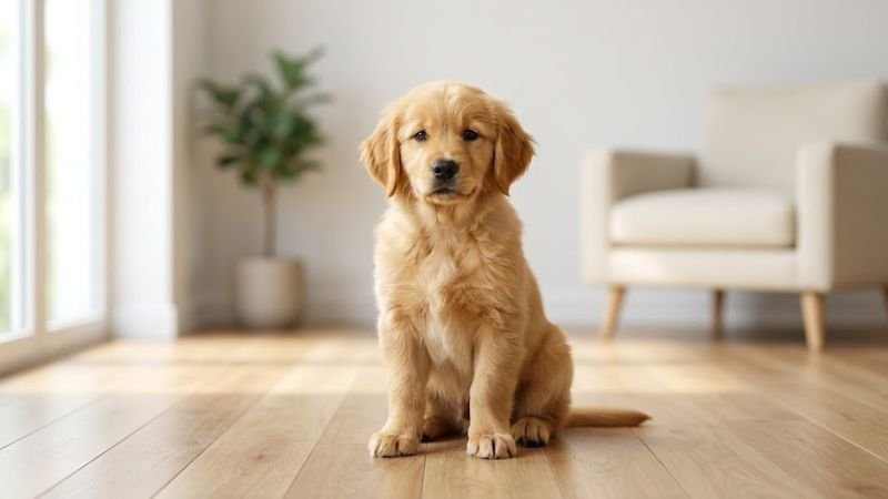 Golden Retriever puppy for the Golden Retriever weight guide