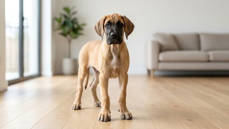 Great Dane puppy for the Great Dane weight guide