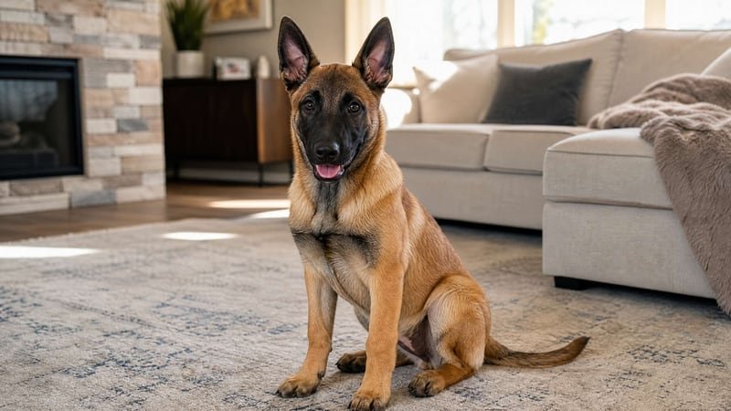 Belgian Malinois puppy daily life photo for healthy weight guidance
