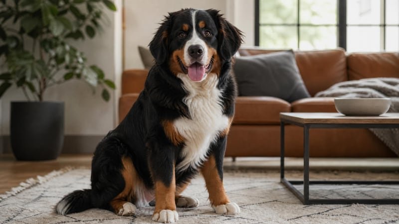 Bernese Mountain Dog puppy daily life photo for healthy weight guidance