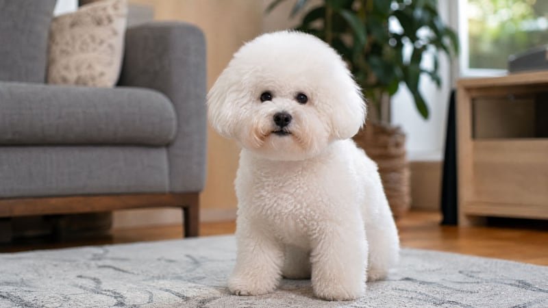 Bichon Frise puppy daily life photo for healthy weight guidance