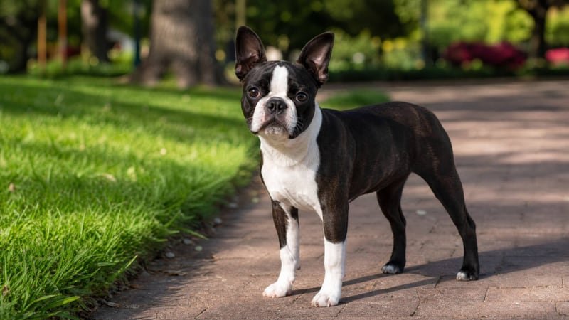 Boston Terrier puppy for the Boston Terrier weight guide