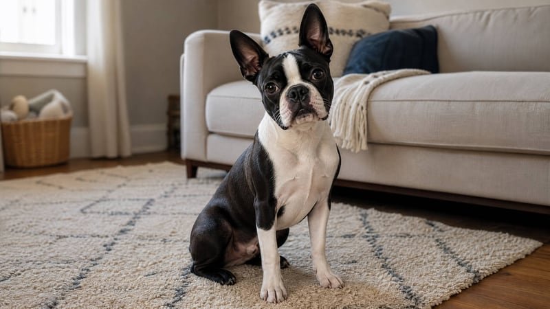 Boston Terrier puppy daily life photo for healthy weight guidance