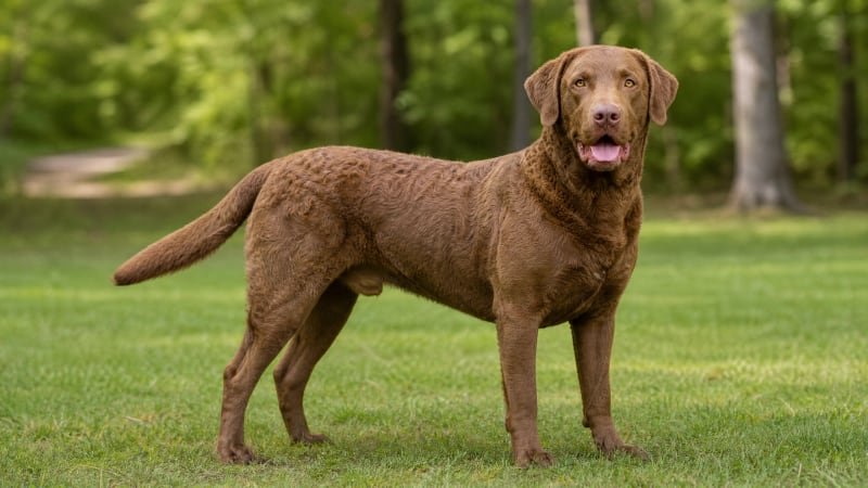 Chesapeake Bay Retriever puppy for the Chesapeake Bay Retriever weight guide