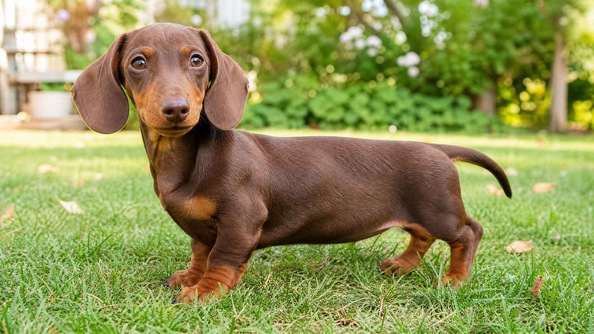 Dachshund puppy for the Dachshund weight chart and growth guide