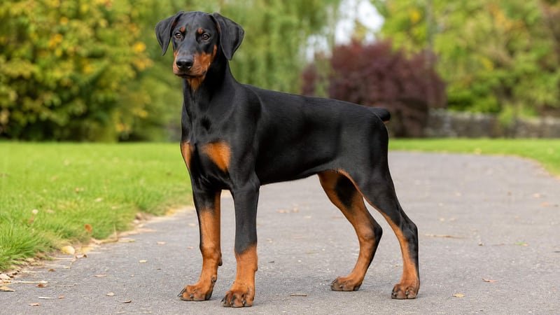 Doberman Pinscher puppy for the Doberman Pinscher weight guide