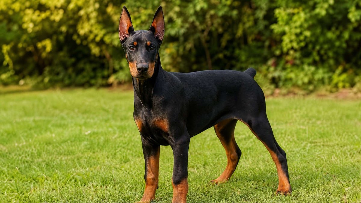Doberman Pinscher puppy for the Doberman Pinscher weight chart and growth guide