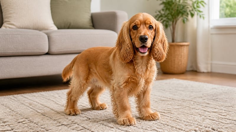 English Cocker Spaniel puppy daily life photo for healthy weight guidance