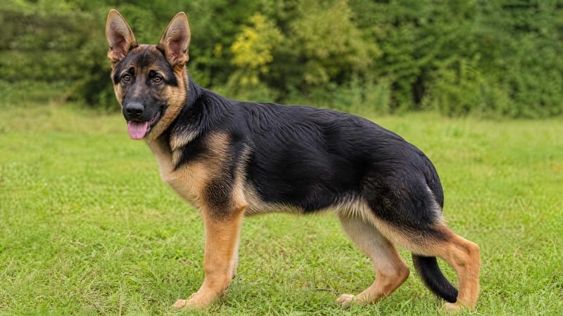 German Shepherd puppy body condition snapshot for growth tracking
