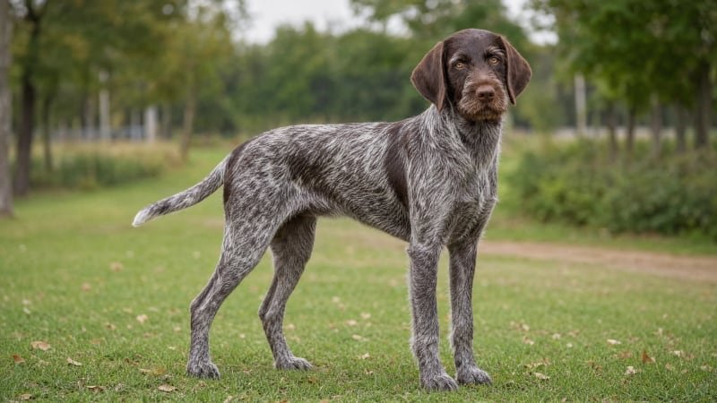 German Wirehaired Pointer puppy for the German Wirehaired Pointer weight guide