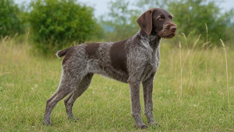 German Wirehaired Pointer puppy body condition snapshot for growth tracking