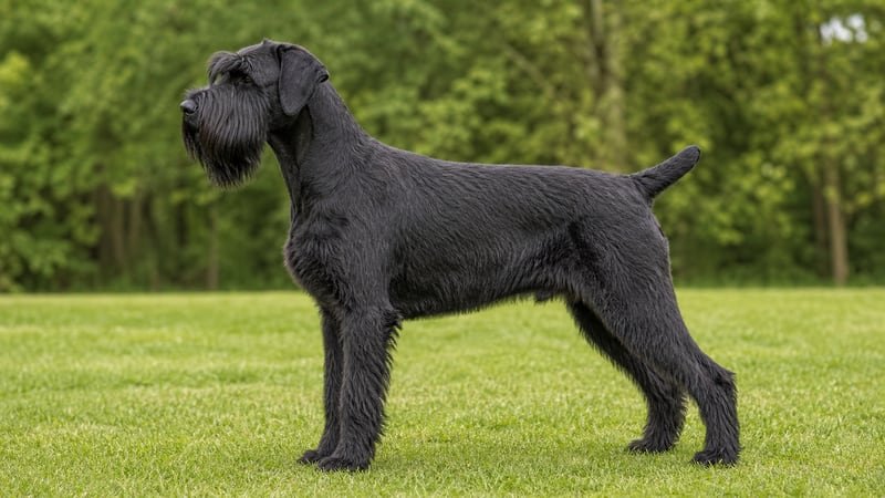 Giant Schnauzer puppy body condition snapshot for growth tracking