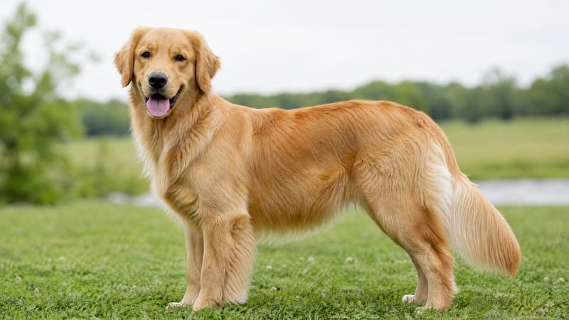 Golden Retriever puppy body condition snapshot for growth tracking