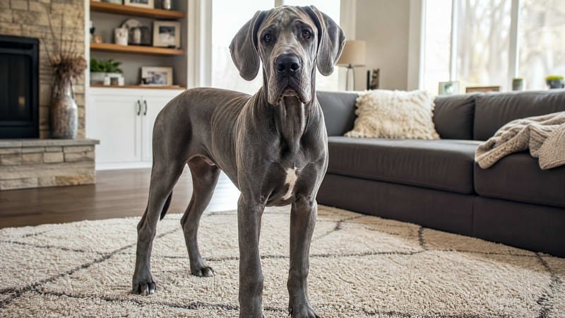 Great Dane puppy daily life photo for healthy weight guidance