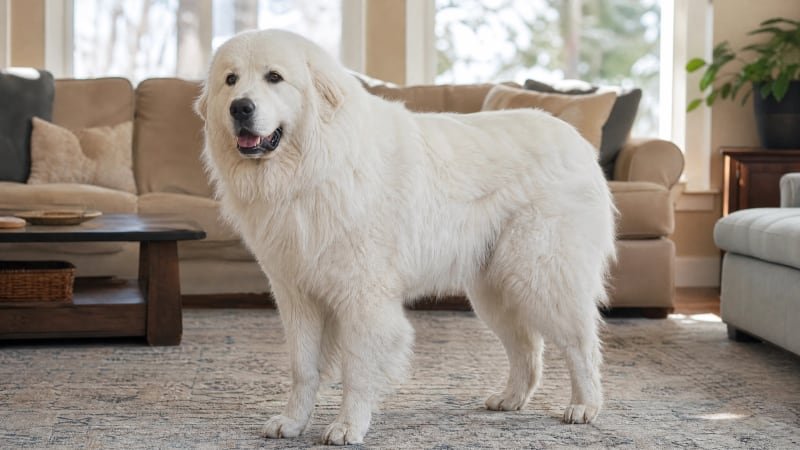 Great Pyrenees puppy daily life photo for healthy weight guidance