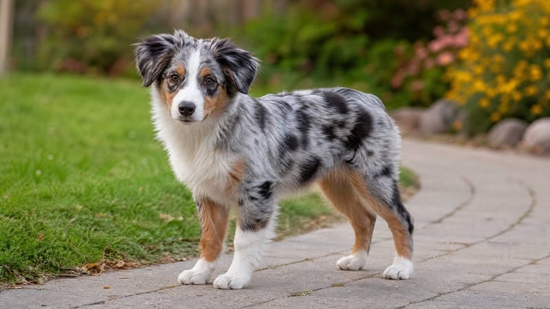 Miniature American Shepherd puppy for the Miniature American Shepherd weight guide