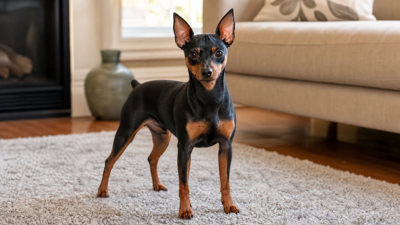 Miniature Pinscher puppy daily life photo for healthy weight guidance
