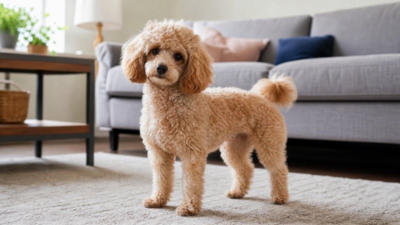 Miniature Poodle puppy daily life photo for healthy weight guidance