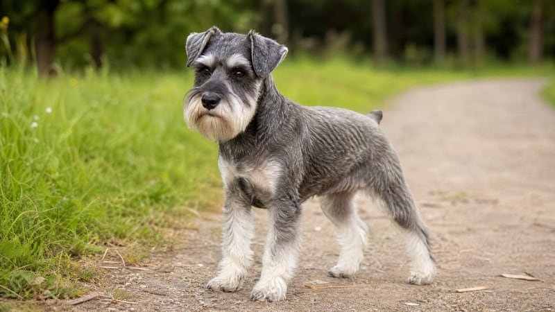 Miniature Schnauzer puppy for the Miniature Schnauzer weight guide