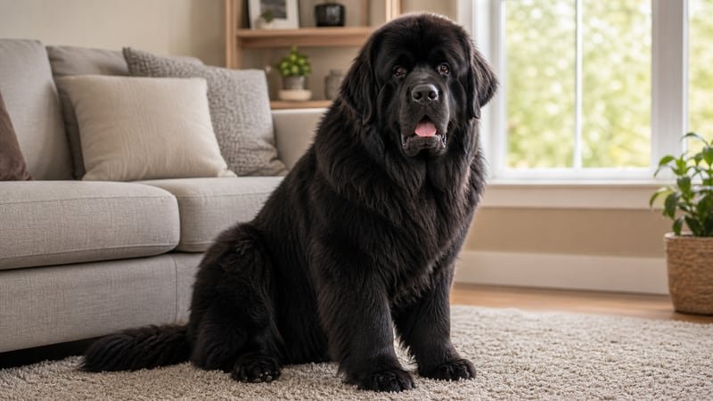 Newfoundland puppy daily life photo for healthy weight guidance
