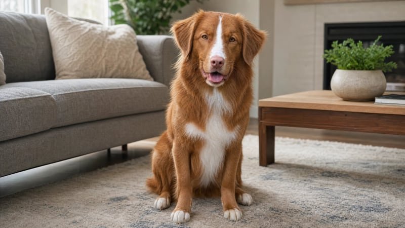 Nova Scotia Duck Tolling Retriever puppy daily life photo for healthy weight guidance