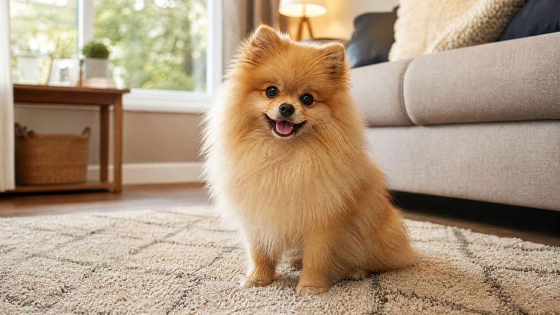 Pomeranian puppy daily life photo for healthy weight guidance