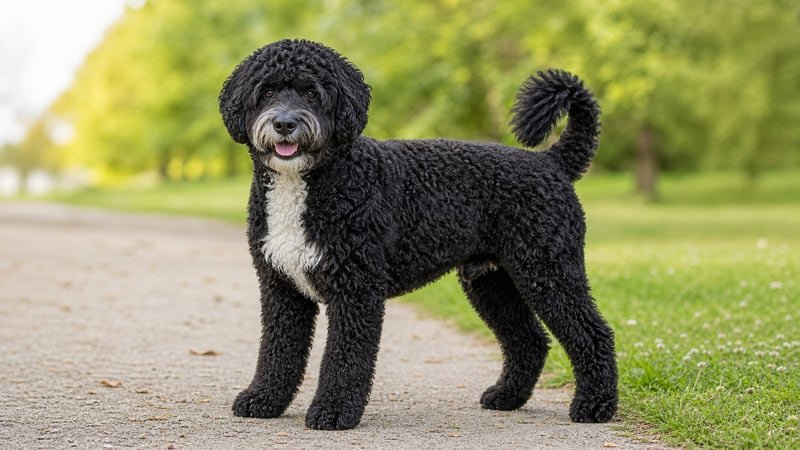 Portuguese Water Dog puppy for the Portuguese Water Dog weight guide