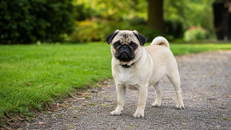 Pug puppy for the Pug weight guide