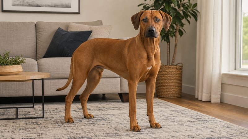 Rhodesian Ridgeback puppy daily life photo for healthy weight guidance