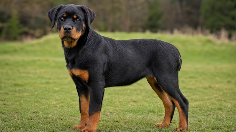Rottweiler puppy body condition snapshot for growth tracking