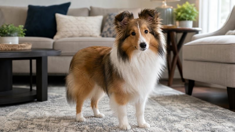 Shetland Sheepdog puppy daily life photo for healthy weight guidance