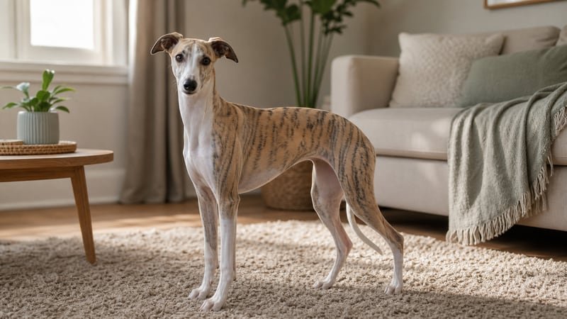 Whippet puppy daily life photo for healthy weight guidance