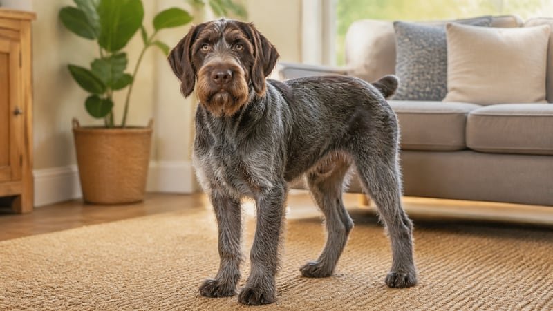Wirehaired Pointing Griffon puppy daily life photo for healthy weight guidance