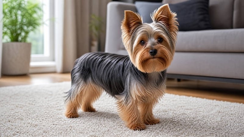 Yorkshire Terrier puppy daily life photo for healthy weight guidance